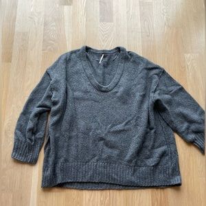 Free people slouchy grey sweater size Large